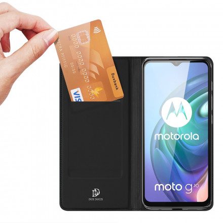 Folio-fodral För Moto G10 / G30 Läderfodral Dux Ducis Pro Skin