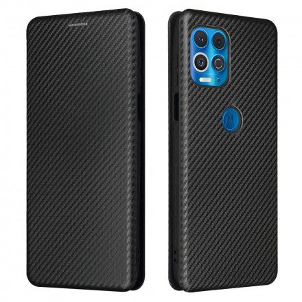 Folio-fodral För Moto G100 Läderfodral Silicon Carbon