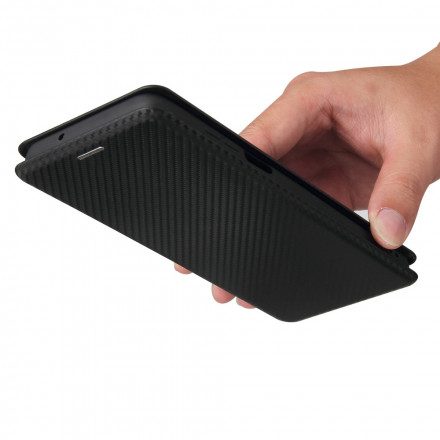 Folio-fodral För Moto G100 Läderfodral Silicon Carbon