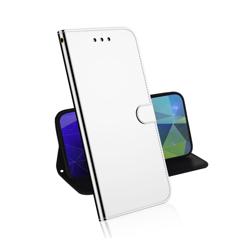 Folio-fodral För Moto G31 / Moto G41 Konstläderspegel