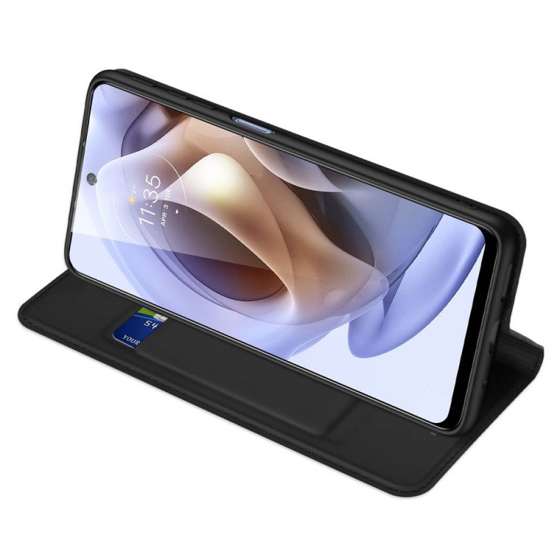 Folio-fodral För Moto G31 / Moto G41 Läderfodral Dux Ducis Pro Skin