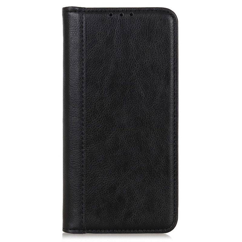 Folio-fodral För Moto G31 / Moto G41 Läderfodral Elegance Split Litchi Läder