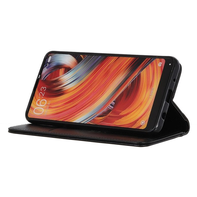 Folio-fodral För Moto G31 / Moto G41 Läderfodral Elegance Split Litchi Läder