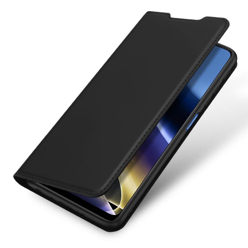 Folio-fodral För Moto G51 5G Läderfodral Dux Ducis Pro Skin