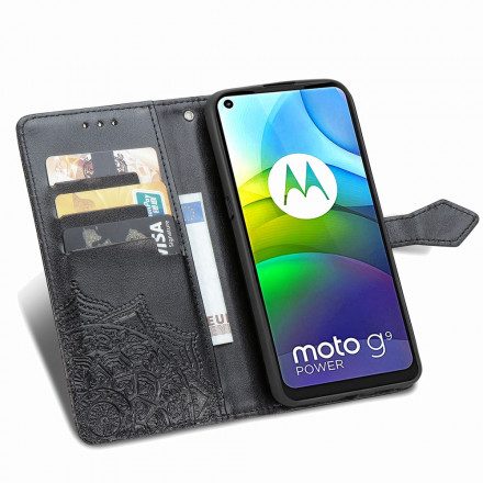 Folio-fodral För Moto G9 Power Medelålders Mandala