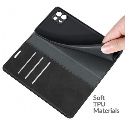 Folio-fodral För Motorola Edge 20 Lite Läderfodral Skin-touch