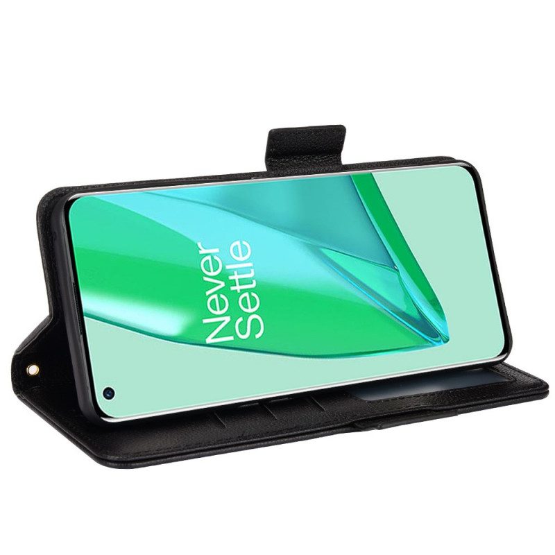 Folio-fodral För OnePlus 10 Pro 5G Läderfodral Dubbelklaff Litchi Nya Färger
