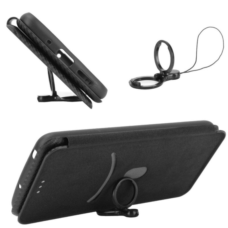 Folio-fodral För OnePlus 10 Pro 5G Läderfodral Kolfiber