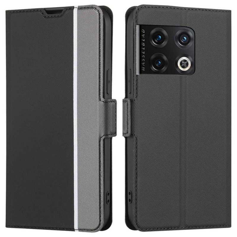Folio-fodral För OnePlus 10 Pro 5G Läderfodral Tvåfärgad