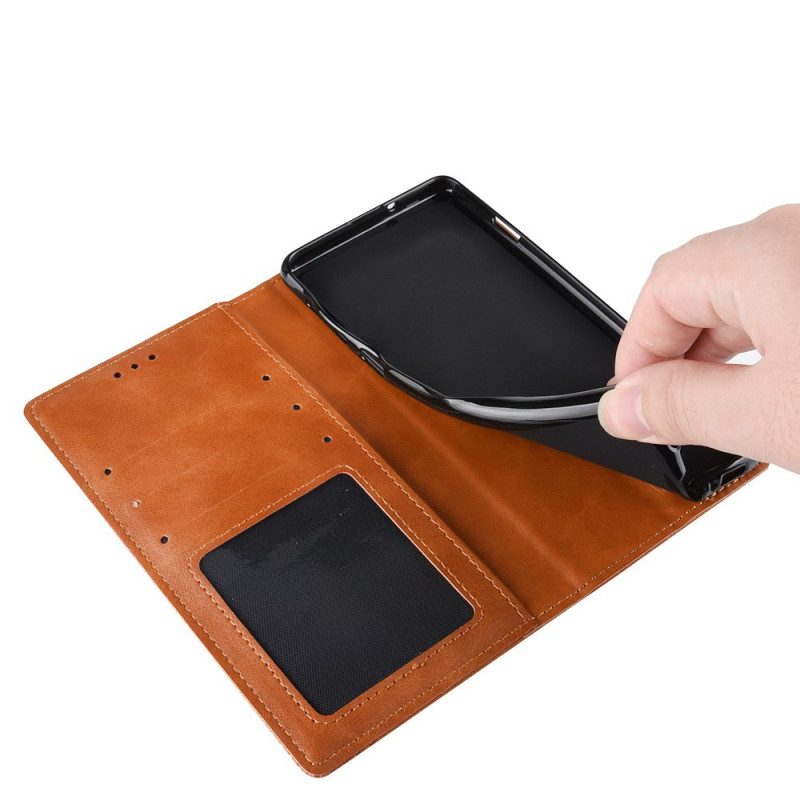 Folio-fodral För OnePlus 10 Pro 5G Läderfodral Utformad Vintage Lädereffekt