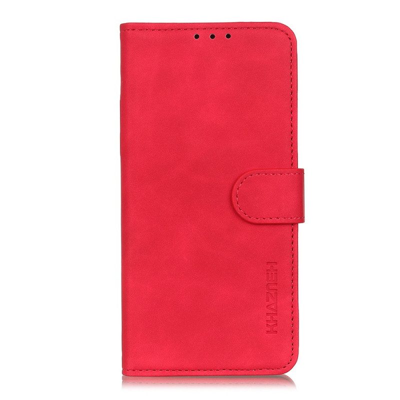 Folio-fodral För OnePlus 10 Pro 5G Matt Vintage Lädereffekt Khazneh