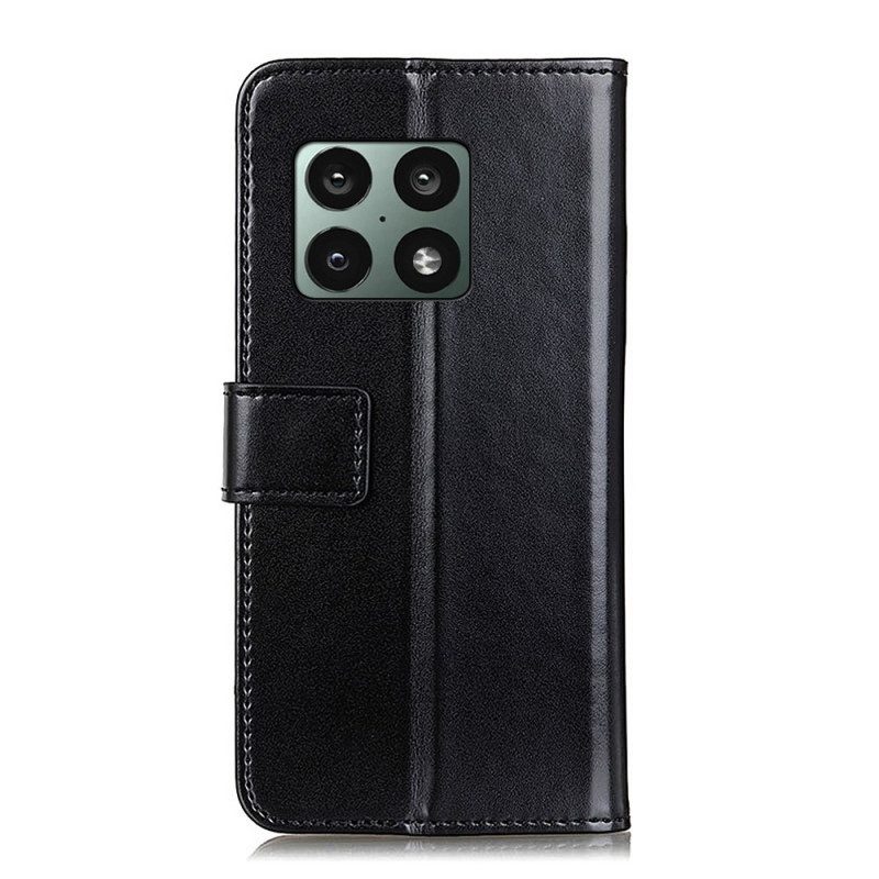 Folio-fodral För OnePlus 10 Pro 5G Trefärgad Lädereffekt