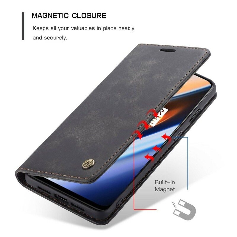 Folio-fodral För OnePlus 7 Läderfodral Caseme Konstläder