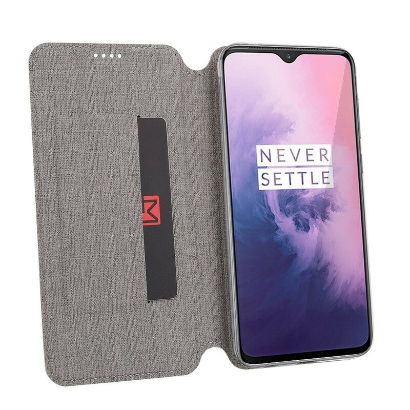 Folio-fodral För OnePlus 7 Läderfodral Vili Dmx Strukturerad