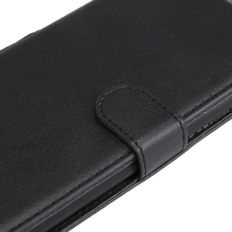 Folio-fodral För OnePlus 7 Med Kedjar Läderremseffekt
