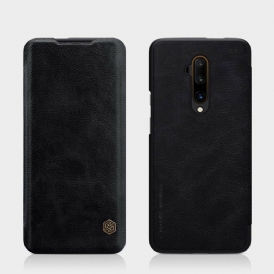 Folio-fodral För OnePlus 7T Pro Läderfodral Nillkin Qin-serien