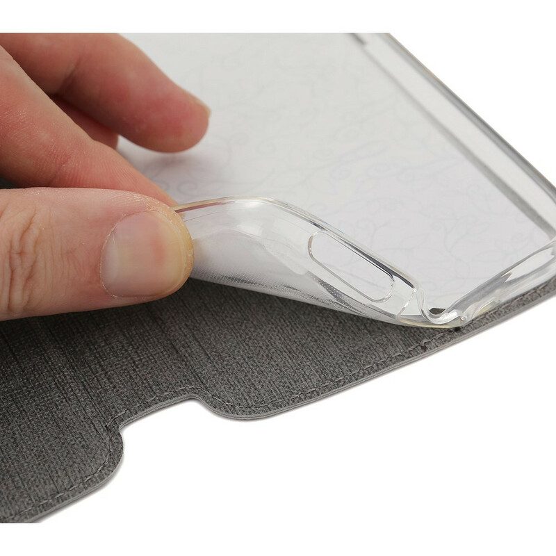 Folio-fodral För OnePlus 7T Pro Läderfodral Texturerad