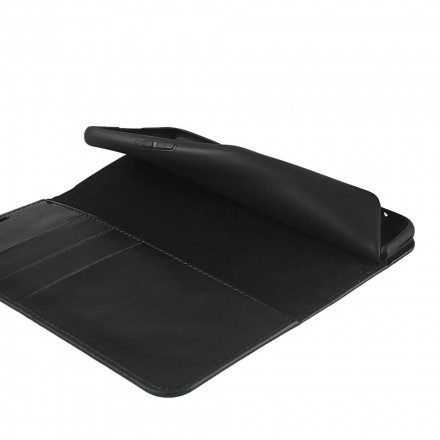 Folio-fodral För OnePlus 8T Läderfodral Äkta Läder