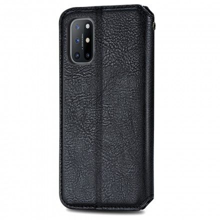 Folio-fodral För OnePlus 8T Läderfodral Diamond Texture Lädereffekt