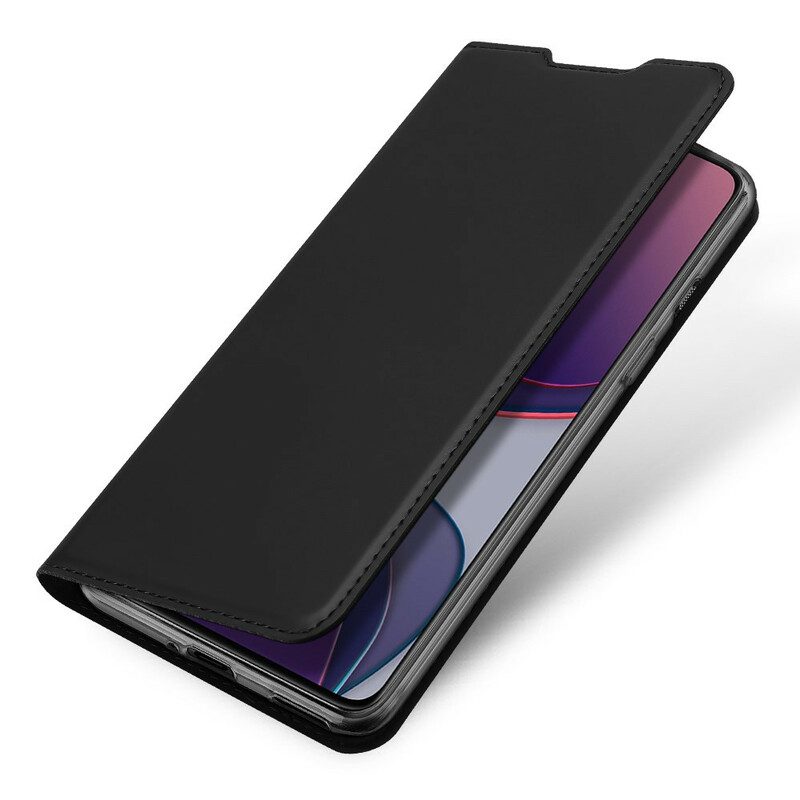 Folio-fodral För OnePlus 8T Läderfodral Dux Ducis Pro Skin