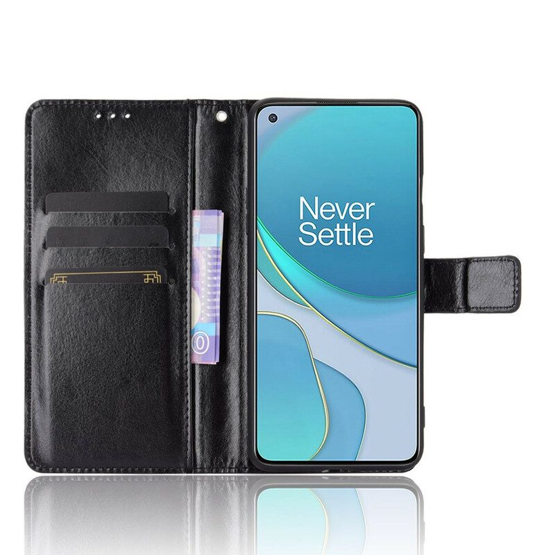 Folio-fodral För OnePlus 8T Plinkande Konstläder