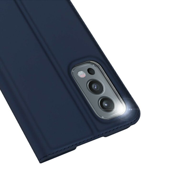 Folio-fodral För OnePlus Nord 2 5G Läderfodral Dux Ducis Pro Series Skin