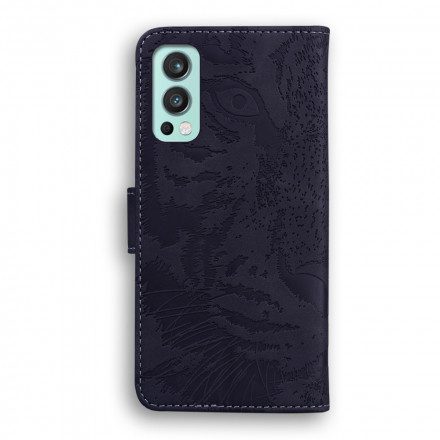 Folio-fodral För OnePlus Nord 2 5G Tiger Face Print