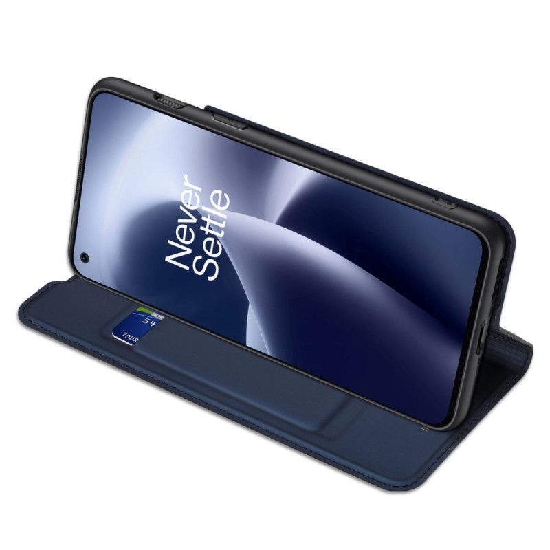 Folio-fodral För OnePlus Nord 2T 5G Läderfodral Dux Ducis Pro Skin