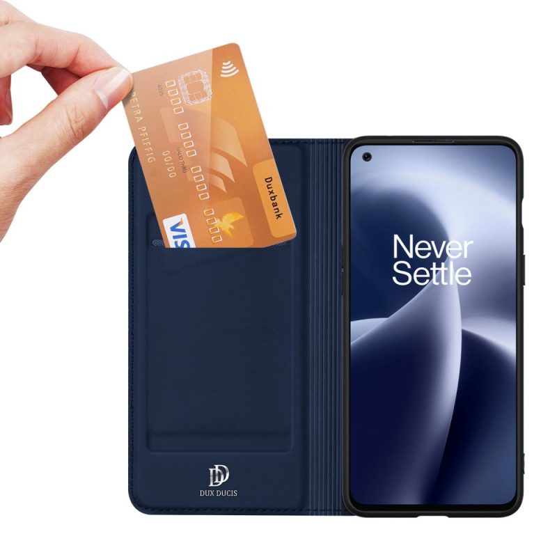 Folio-fodral För OnePlus Nord 2T 5G Läderfodral Dux Ducis Pro Skin