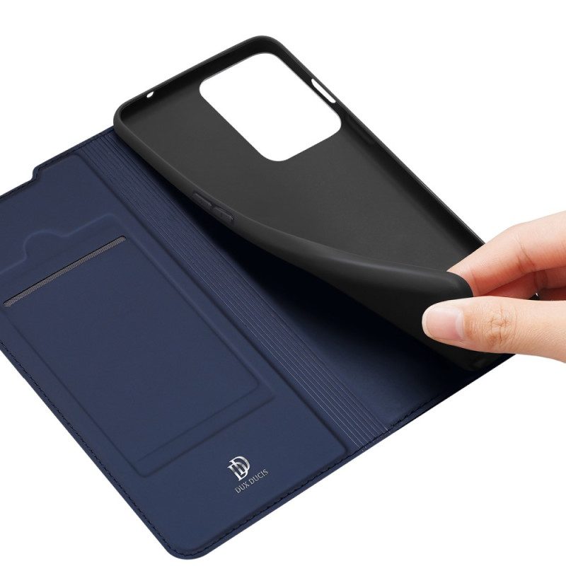 Folio-fodral För OnePlus Nord 2T 5G Läderfodral Dux Ducis Pro Skin