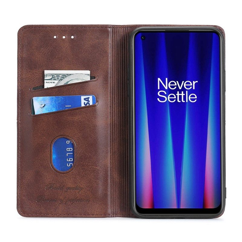 Folio-fodral För OnePlus Nord 2T 5G Läderfodral Sömmar