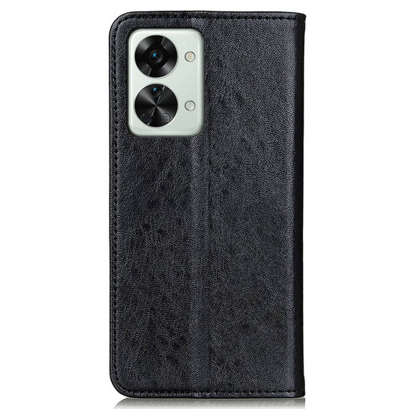 Folio-fodral För OnePlus Nord 2T 5G Läderfodral Texturerat Konstläder