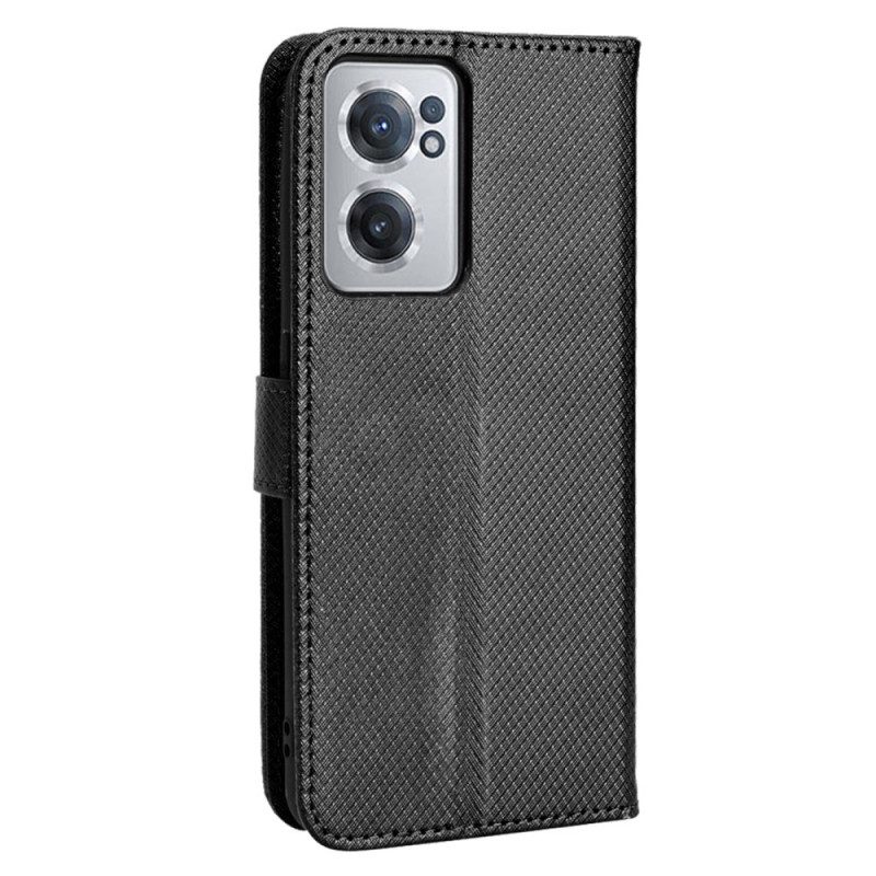 Folio-fodral För OnePlus Nord CE 2 5G Med Kedjar Rm Diamond Texture