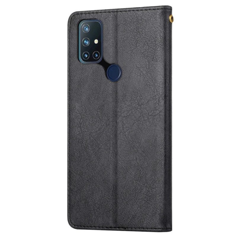 Folio-fodral För OnePlus Nord N10 Faux Läder Siluett