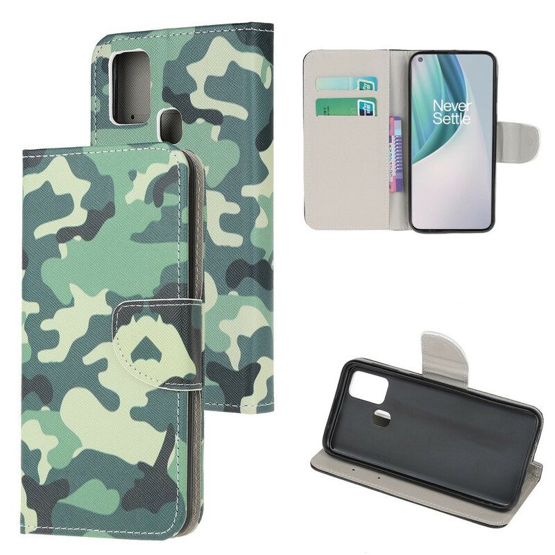 Folio-fodral För OnePlus Nord N10 Militärt Kamouflage