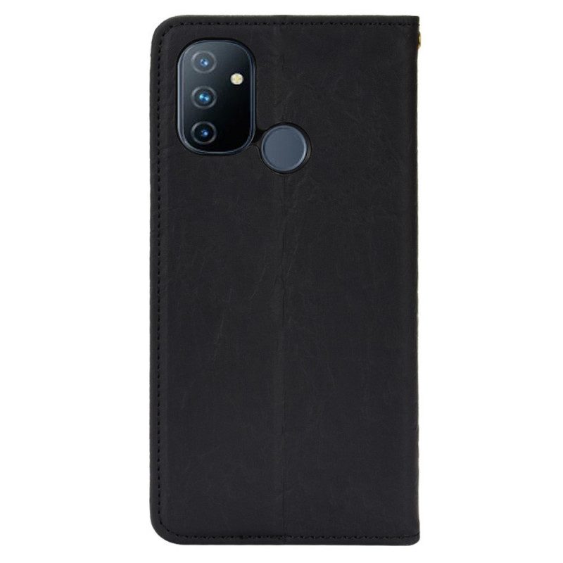 Folio-fodral För OnePlus Nord N100 Läderfodral Färgad Triangel