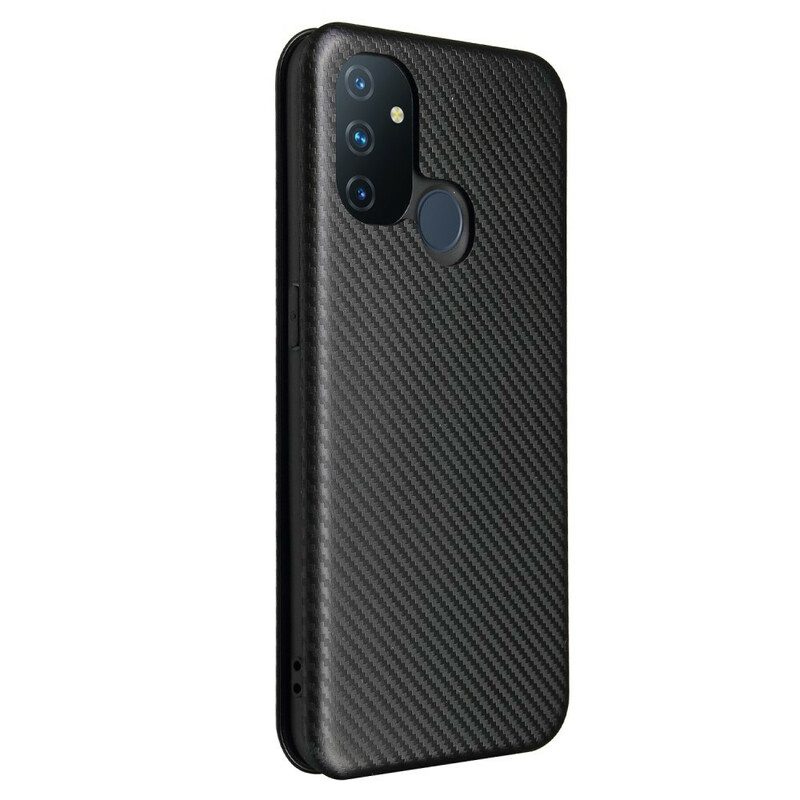 Folio-fodral För OnePlus Nord N100 Läderfodral Kolfiber