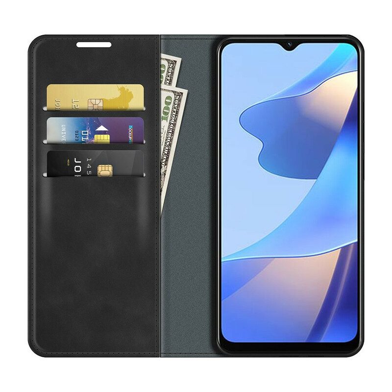 Folio-fodral För Oppo A16 / A16s Läderfodral Skin-touch