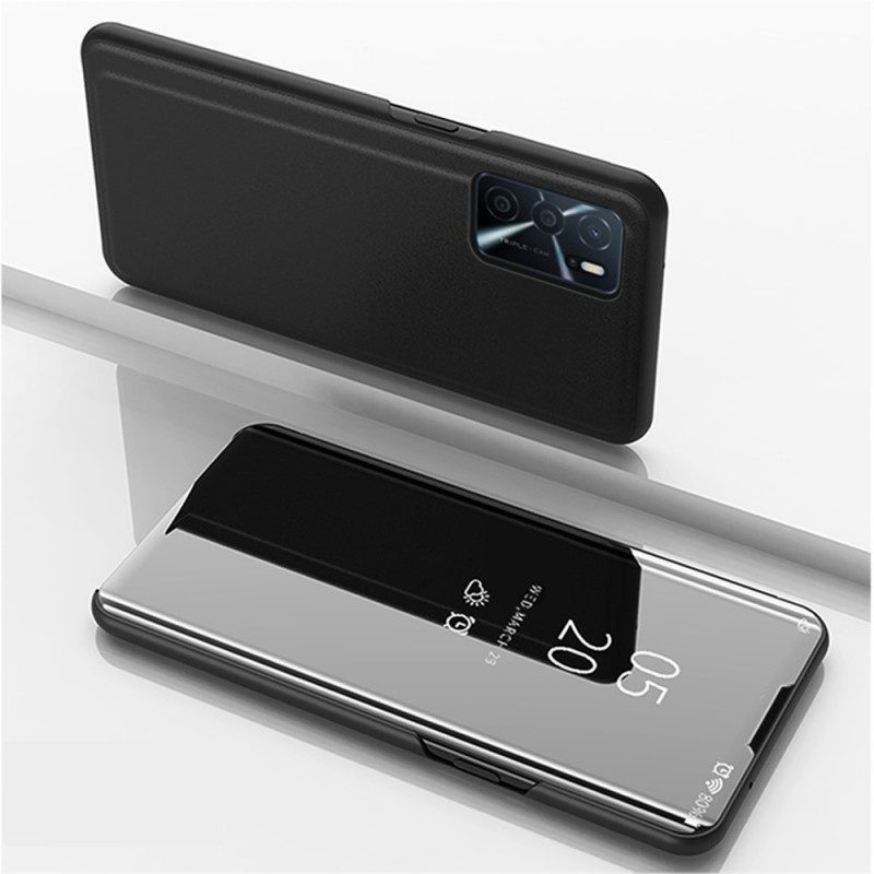 Folio-fodral För Oppo A16 / A16s Läderfodral Spegel