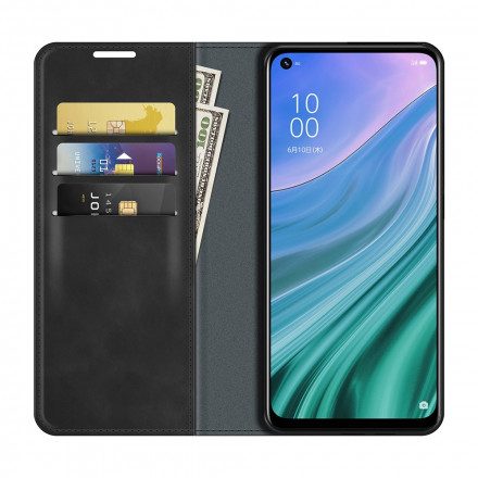 Folio-fodral För Oppo A54 5G / A74 5G Läderfodral Skin-touch