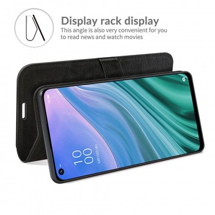 Folio-fodral För Oppo A54 5G / A74 5G Ultra Konstläder