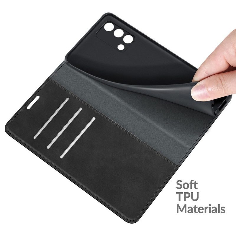 Folio-fodral För Oppo A74 4G Läderfodral Skin-touch