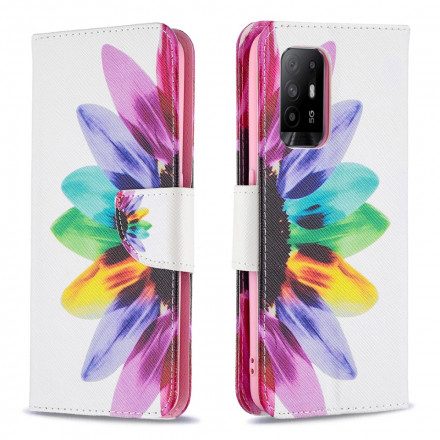 Folio-fodral För Oppo A94 5G Akvarellblomma