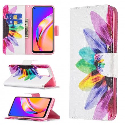 Folio-fodral För Oppo A94 5G Akvarellblomma