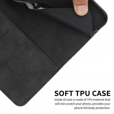 Folio-fodral För Oppo A94 5G Läderfodral Cubic Style Skin-touch