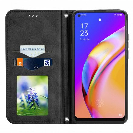 Folio-fodral För Oppo A94 5G Läderfodral Skin-touch