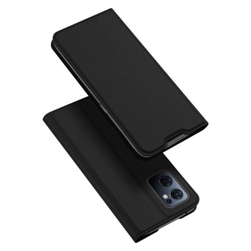 Folio-fodral För Oppo Find X5 Lite Läderfodral Dux Ducis Pro Skin