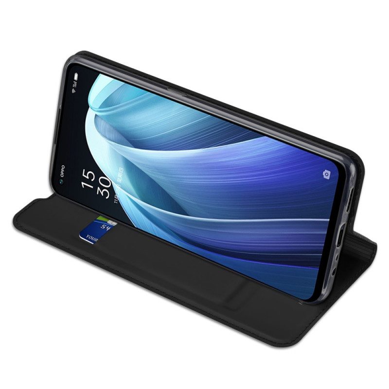 Folio-fodral För Oppo Find X5 Lite Läderfodral Dux Ducis Pro Skin