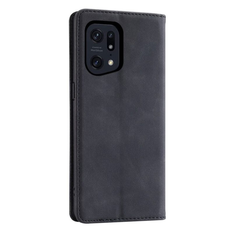 Folio-fodral För Oppo Find X5 Pro Läderfodral Faux Leather Casedance