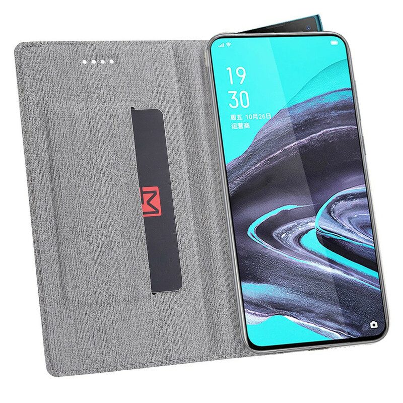 Folio-fodral För Oppo Reno 2 Läderfodral Texturerad